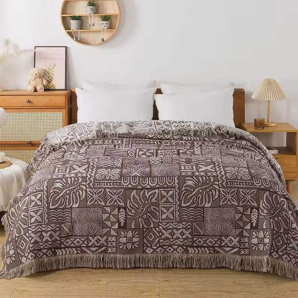 Ornate Blossom Cotton Blanket