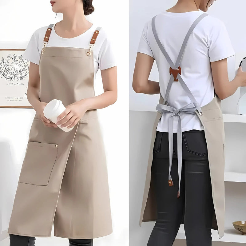 Unisex Split Skirt Apron with Pockets
