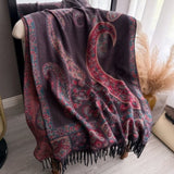 Paisley Elegance Winter Poncho Shawl