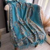Paisley Elegance Winter Poncho Shawl