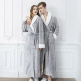 Plush Fleece Contrast Trim Bathrobe