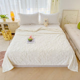 Plush Leaf Cozy Embossed Fleece Throw Blanket