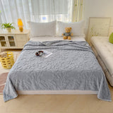 Plush Leaf Cozy Embossed Fleece Throw Blanket