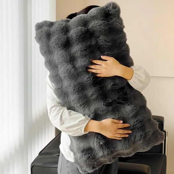 Rabbit Faux Fur Pillow Cover