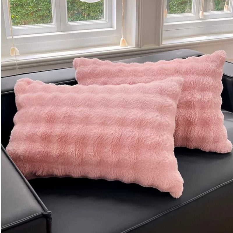 Rabbit Faux Fur Pillow Cover