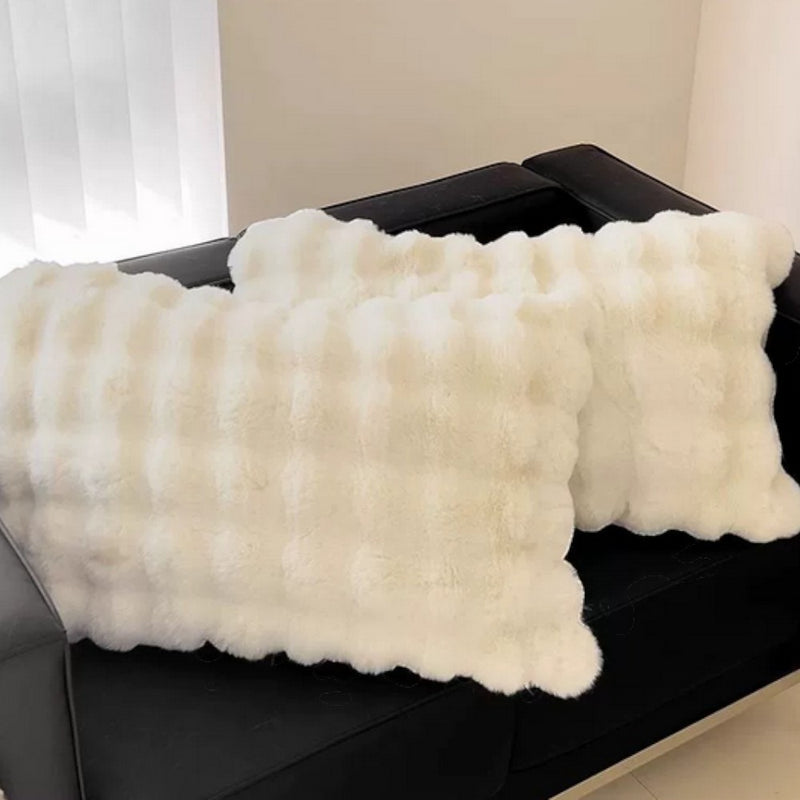 Rabbit Faux Fur Pillow Cover