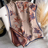 Elegant Double-Sided Floral Winter Shawl Scarf