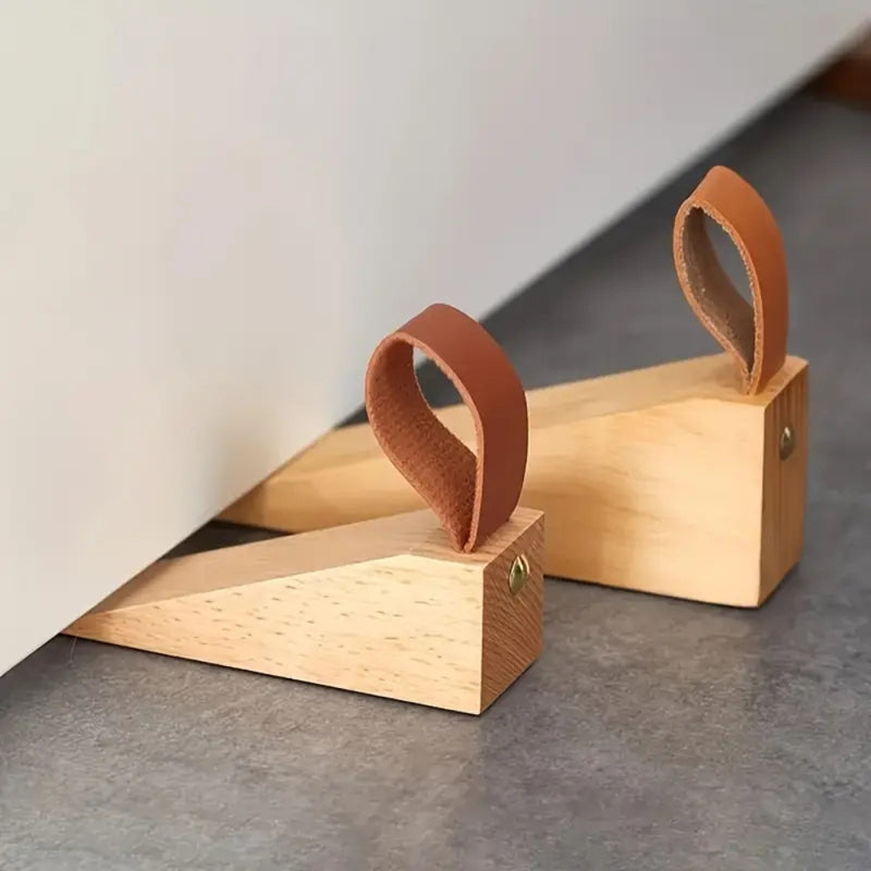 Sleek Wooden Door Stopper