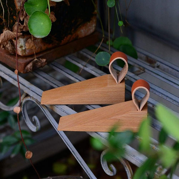 Sleek Wooden Door Stopper