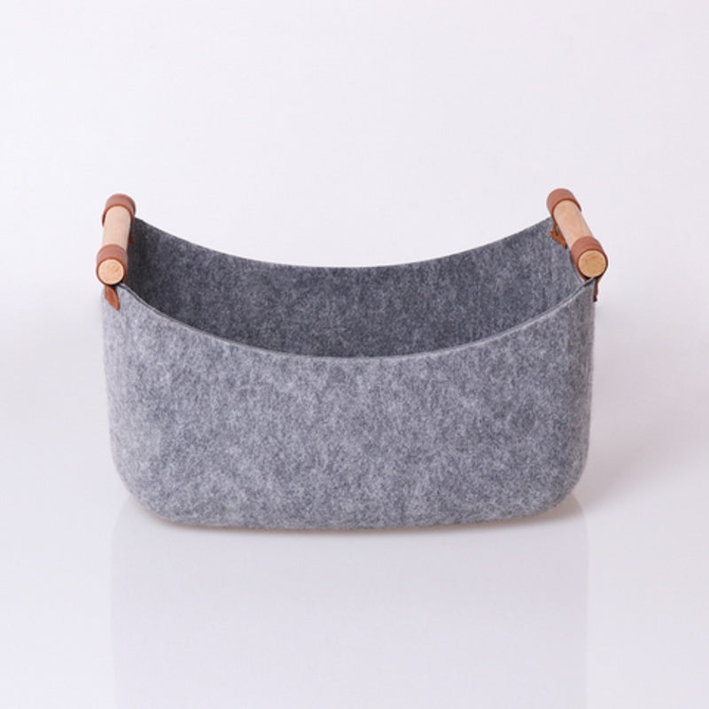 Premium Grey Felt Storage Baskets