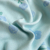 Blue Floral Bamboo Fiber Cooling Blanket