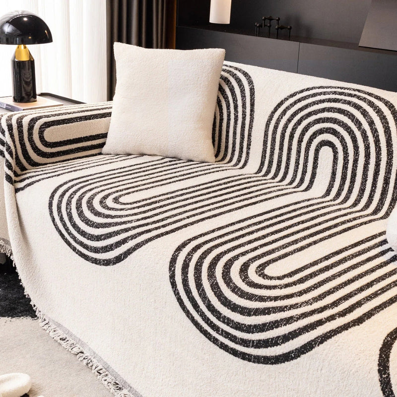 Urban Arch Pattern Sofa Slipcover Decor
