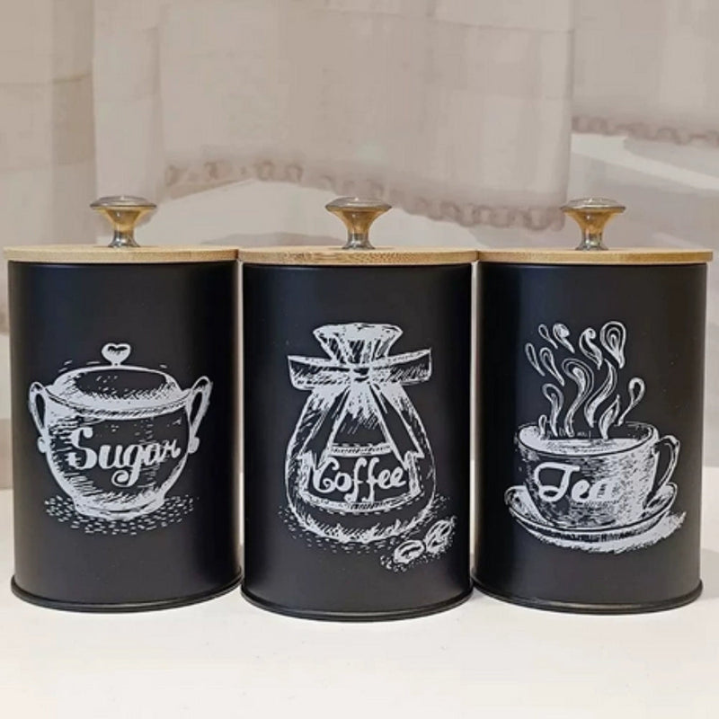Iron Airtight Storage Canister | 3pcs Set