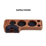 Walnut Espresso Tamper Station Coffee Bar Stand