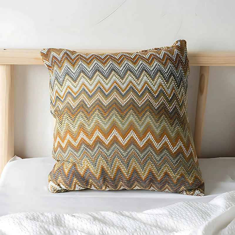 Zigzag Knit Boho Throw Cushion Cover