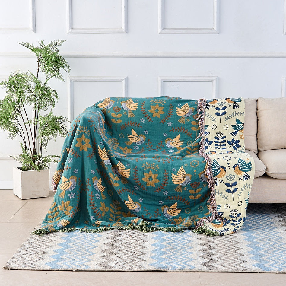 Beautiful Floral Boho Blanket | 100% Cotton Blanket (B1G1)