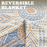 Reversible Chic Cotton Throw Blanket