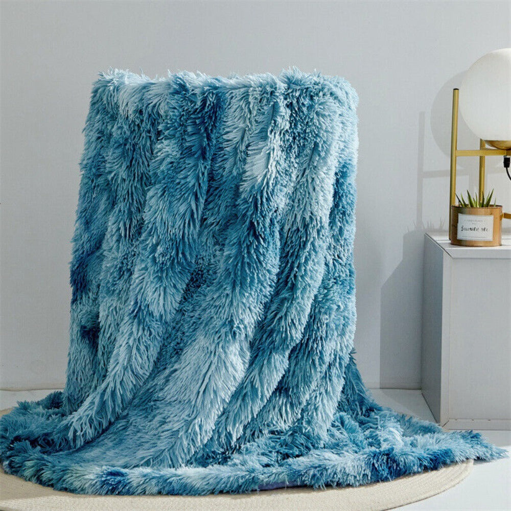 Fuzzy Faux Fur Blanket Throw – Casa