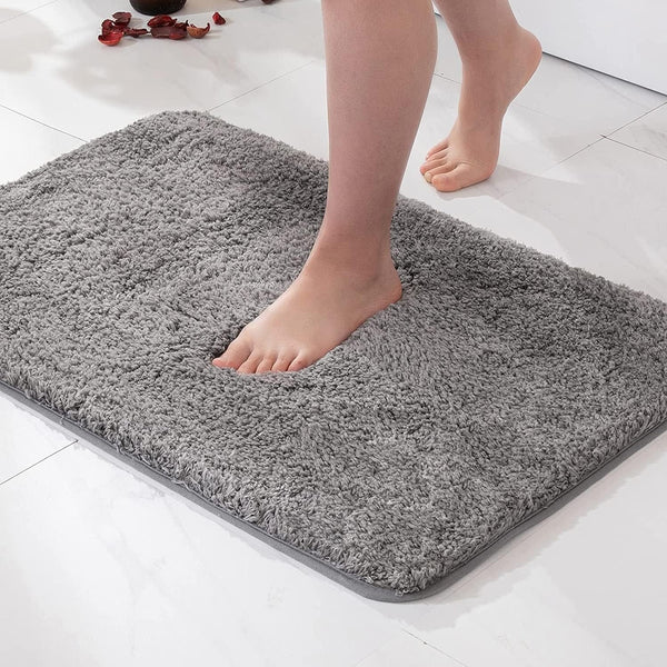 Alfombra de baño de piel y felpa