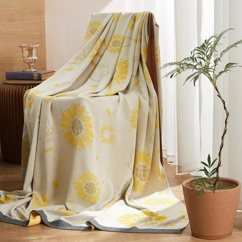 Sunflower Comfort Cotton Blanket